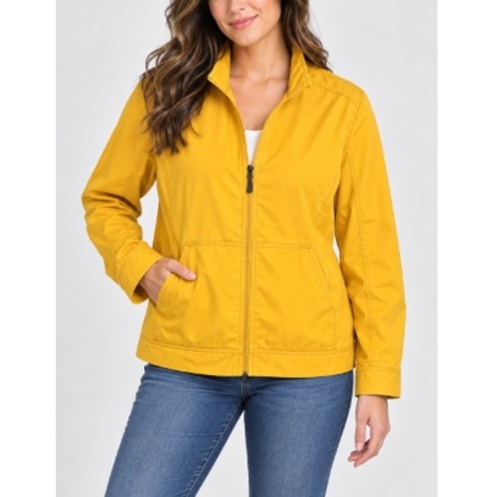 Appleseed's Womens Bomber Costal Full Zip Lightweight Jacket Size M Petites